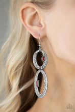 Load image into Gallery viewer, OVAL and OVAL Again - Red Earring
