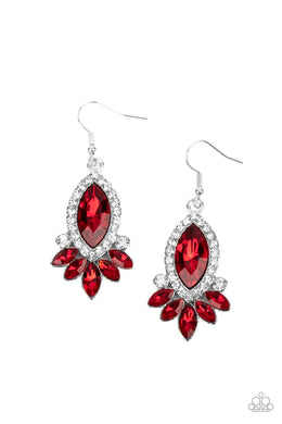 Prismatic Parade - Red Earring freeshipping - JewLz4u Gemstone Gallery