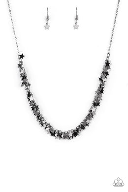 Starry Anthem - Black (Gunmetal) Necklace freeshipping - JewLz4u Gemstone Gallery