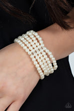 Load image into Gallery viewer, A Pearly Affair - White (Pearl) Bracelet freeshipping - JewLz4u Gemstone Gallery
