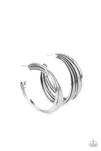 Load image into Gallery viewer, In Sync - Silver Hoop Earring freeshipping - JewLz4u Gemstone Gallery
