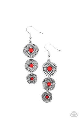 Totem Temptress - Red Earring freeshipping - JewLz4u Gemstone Gallery