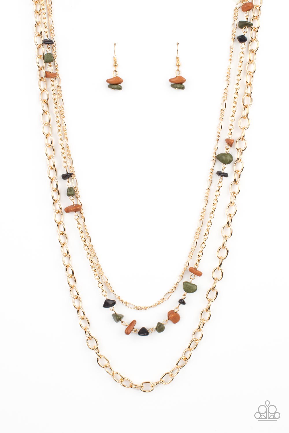 Artisanal Abundance - Multi Gold Necklace freeshipping - JewLz4u Gemstone Gallery