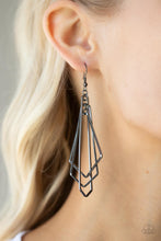 Load image into Gallery viewer, Shape Shifting Shimmer - Black (Gunmetal) Earring
