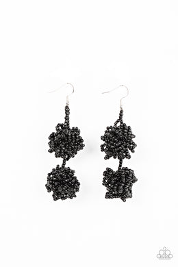 Celestial Collision - Black (Seed Bead) Earring freeshipping - JewLz4u Gemstone Gallery