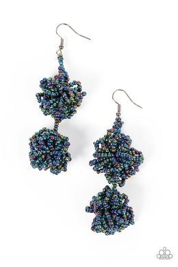 Celestial Collision - Multi Oil Spill Seed Beads) Earring freeshipping - JewLz4u Gemstone Gallery