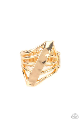 Encrypted Edge - Gold Ring freeshipping - JewLz4u Gemstone Gallery