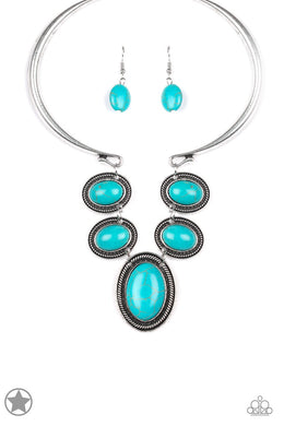 River Ride - Blue (Turquoise) Necklace freeshipping - JewLz4u Gemstone Gallery