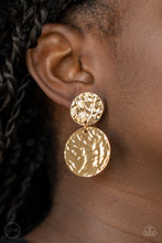 Load image into Gallery viewer, Relic Ripple Gold Clip-On Earring freeshipping - JewLz4u Gemstone Gallery
