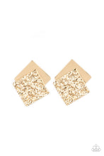 Load image into Gallery viewer, Square With Style - Gold Post Earring freeshipping - JewLz4u Gemstone Gallery
