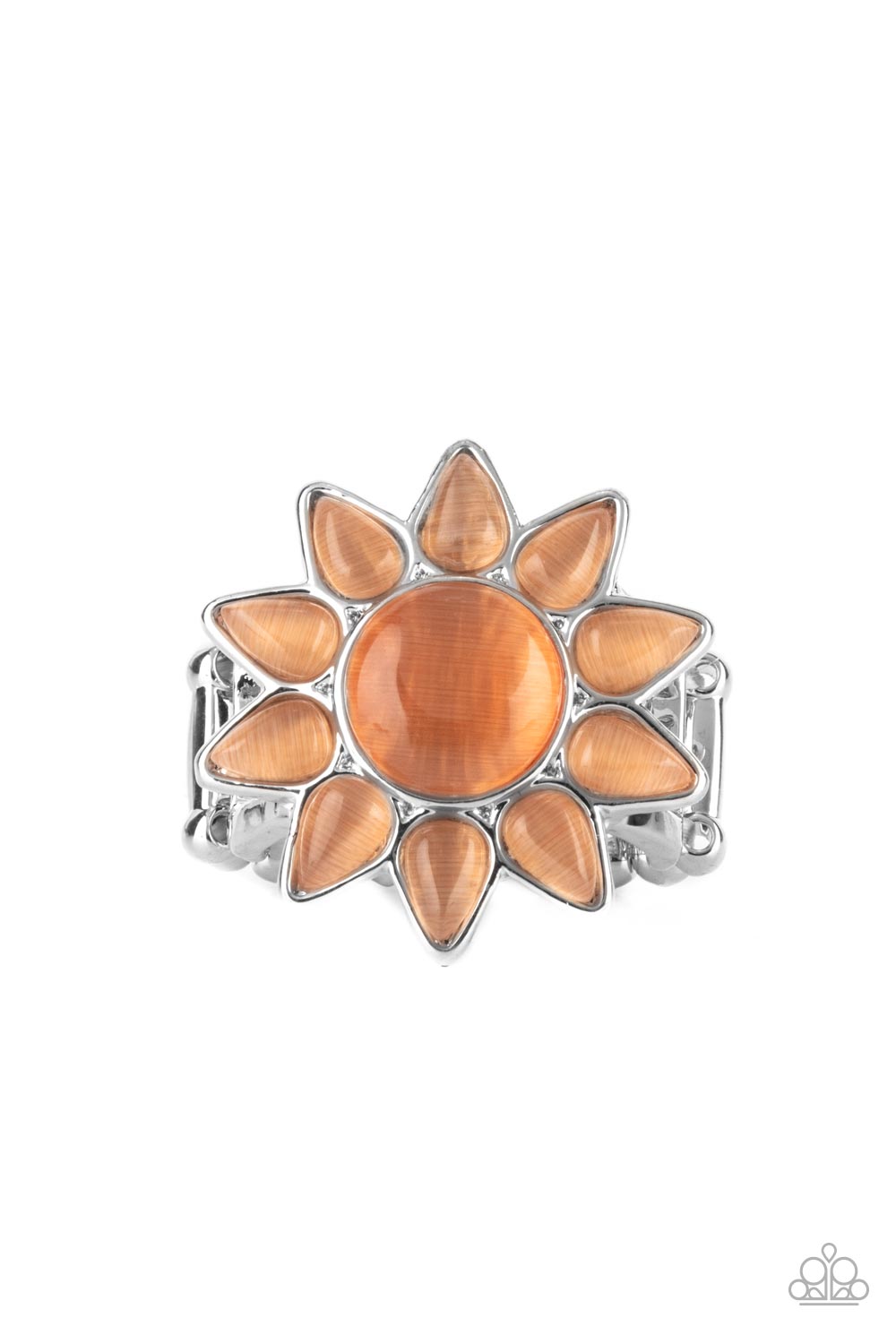 Blossoming Sunbeams - Orange (Cat's Eye Stone)  Ring