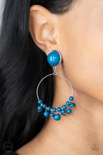 Load image into Gallery viewer, Cabaret Charm - Blue Clip-On Earring freeshipping - JewLz4u Gemstone Gallery
