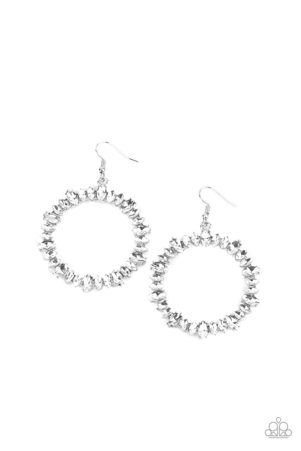 Glowing Reviews - White (Rhinestone) Earring