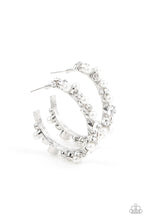 Load image into Gallery viewer, Let There Be SOCIALITE - White Hoop Earring
