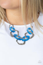 Load image into Gallery viewer, Urban Circus - Blue (Neon Acrylic Rings) Necklace freeshipping - JewLz4u Gemstone Gallery
