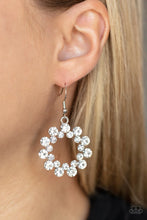 Load image into Gallery viewer, Champagne Bubbles - White (Rhinestone) Earring
