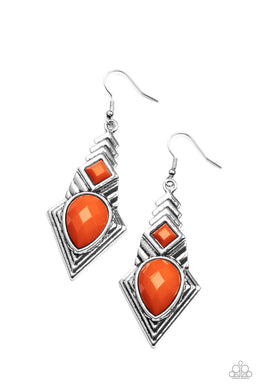 Stylishly Sonoran - Orange Earring freeshipping - JewLz4u Gemstone Gallery