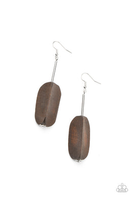 Tamarack Trail - Brown (Wood) Earring freeshipping - JewLz4u Gemstone Gallery