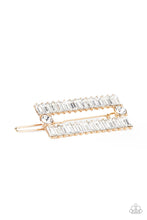 Load image into Gallery viewer, Deco Dynasty - Gold (White Rhinestone) Hair Clip
