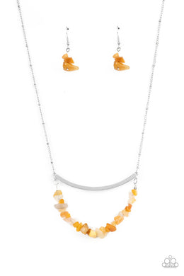 Pebble Prana - Yellow Necklace freeshipping - JewLz4u Gemstone Gallery