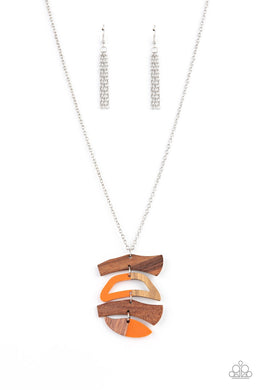 A WOODWORK In Progress - Orange Necklace freeshipping - JewLz4u Gemstone Gallery