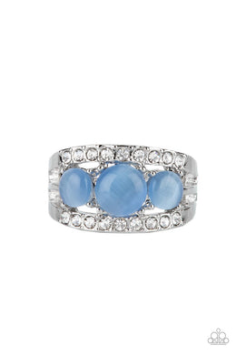 Majestically Mythic - Blue (Cat's Eye Stone) Ring freeshipping - JewLz4u Gemstone Gallery