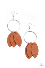 Load image into Gallery viewer, Leafy Laguna - Brown (Adobe Leather) Earring freeshipping - JewLz4u Gemstone Gallery
