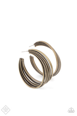In Sync - Brass Earring freeshipping - JewLz4u Gemstone Gallery