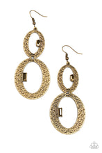 Load image into Gallery viewer, OVAL and OVAL Again - Brass Earring
