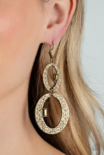 Load image into Gallery viewer, OVAL and OVAL Again - Brass Earring
