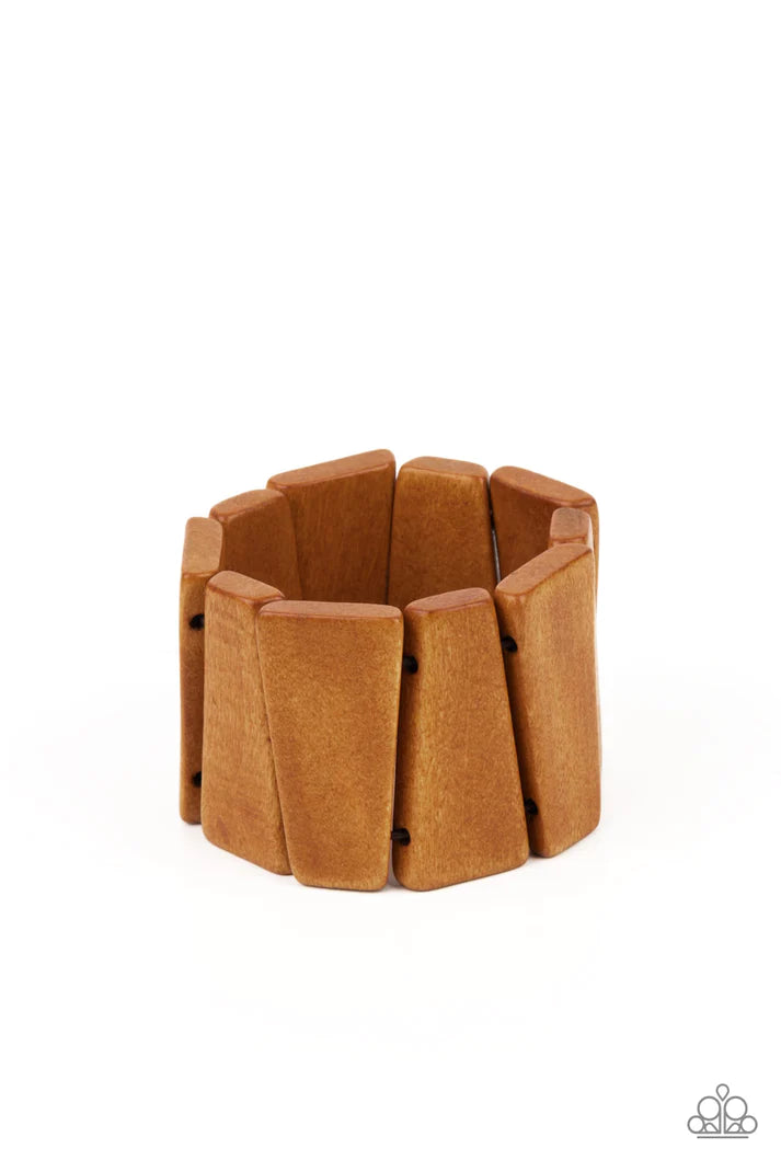 Barbados Backup - Brown (Wood) Bracelet