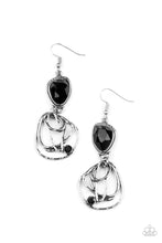 Load image into Gallery viewer, Galactic Drama - Black (Hematite Rhinestone) Earring
