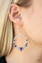 Load image into Gallery viewer, Revolutionary Refinement - Purple (White Rhinestone) Earring
