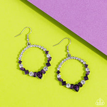 Load image into Gallery viewer, Revolutionary Refinement - Purple (White Rhinestone) Earring
