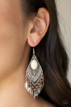 Load image into Gallery viewer, Earthy Etiquette - White (Marbled Stone) Earring
