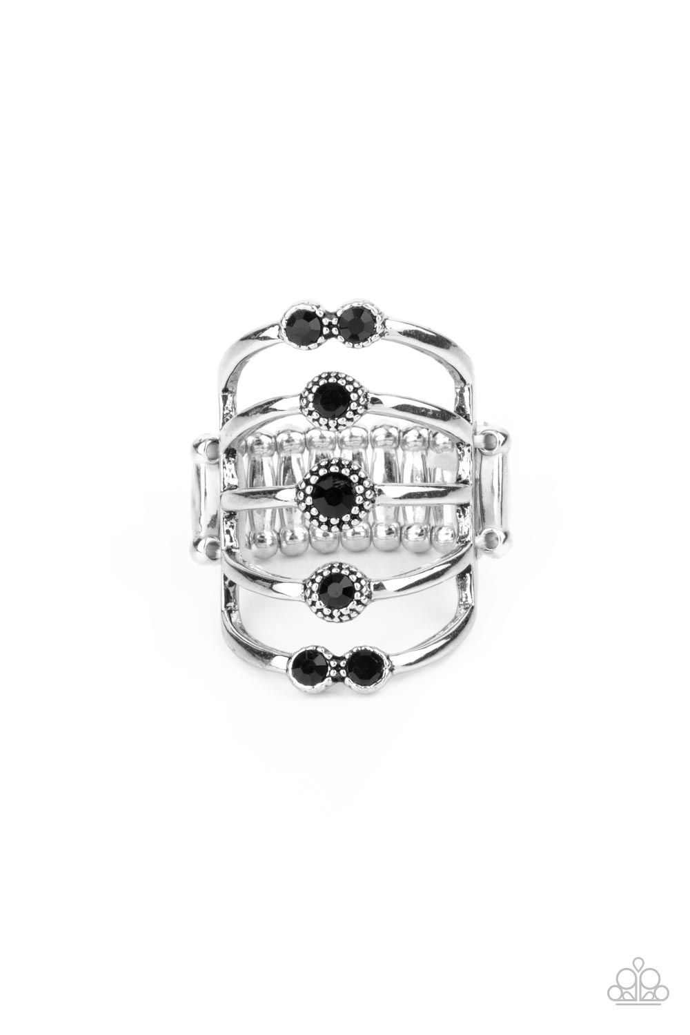 Layer On The Luster - Black (Crystal) Ring