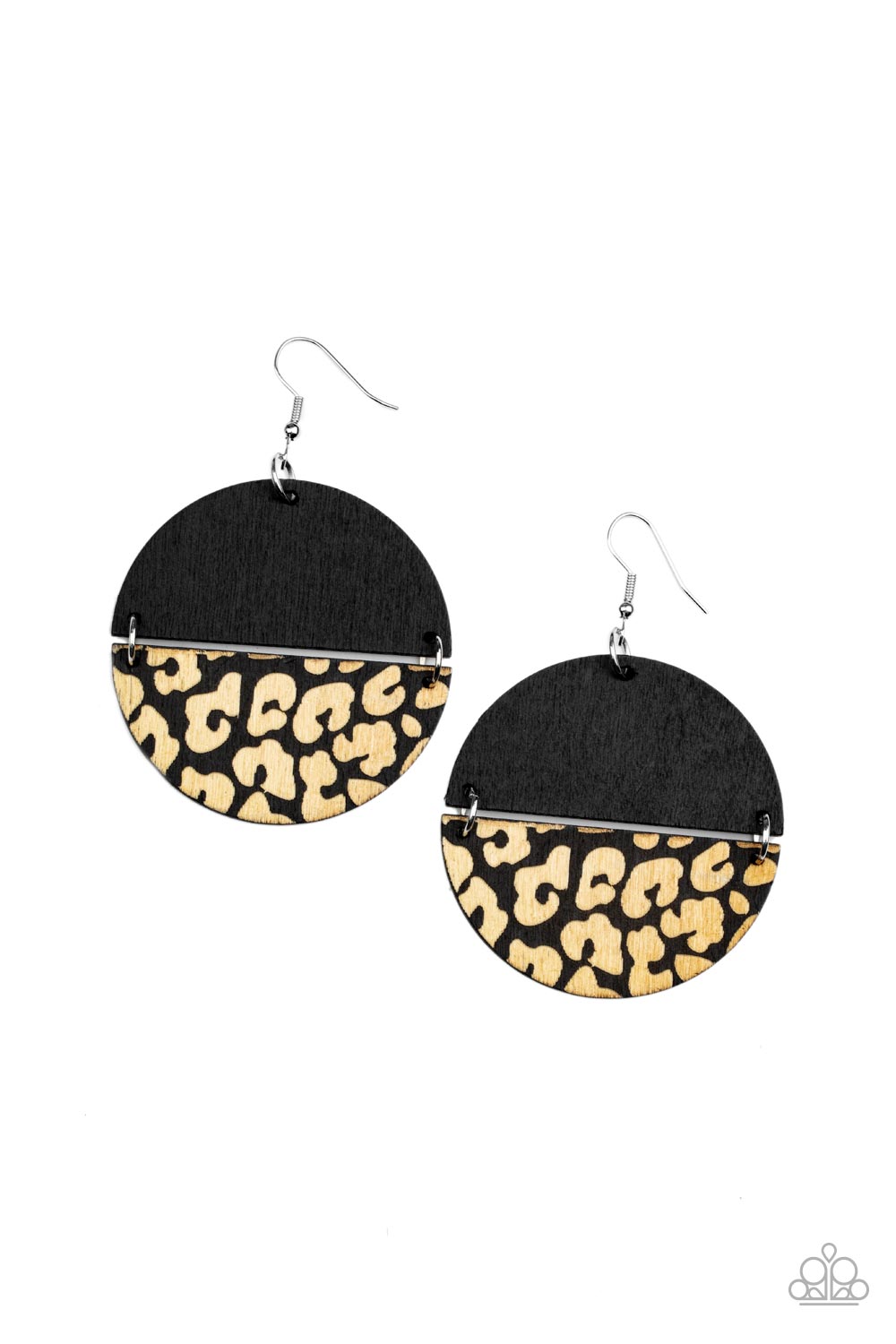 Jungle Catwalk - Black (cheetah-like pattern) Earring