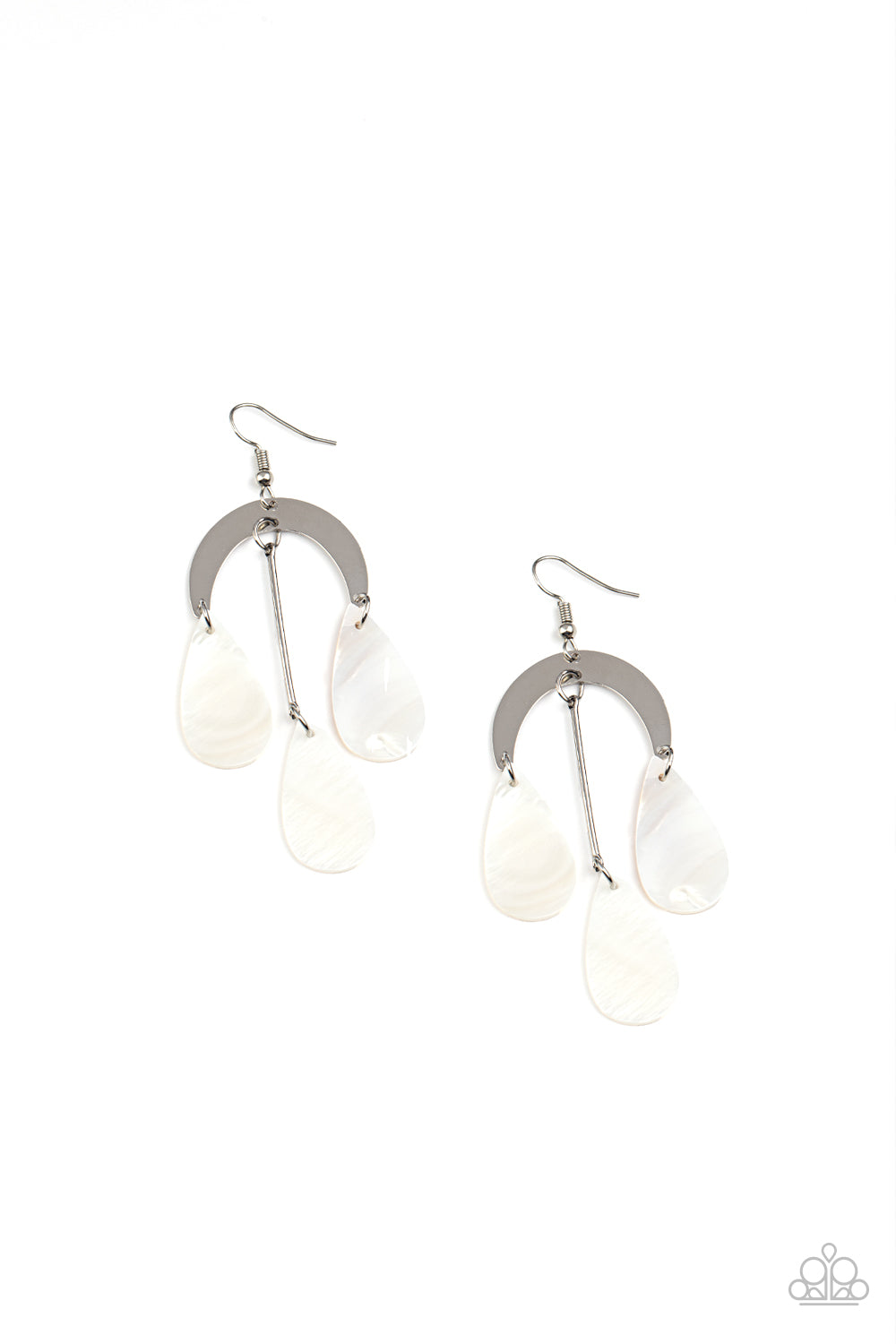 Atlantis Ambience - White (Shell-Like) Earring