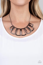 Load image into Gallery viewer, Full-Fledged Framed - Black (Gunmetal) Necklace
