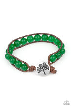 Load image into Gallery viewer, Seasonal Bounty - Green (Leafy Stamped) Bracelet
