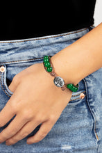 Load image into Gallery viewer, Seasonal Bounty - Green (Leafy Stamped) Bracelet
