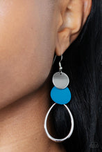 Load image into Gallery viewer, Retro Reception - Blue Earring
