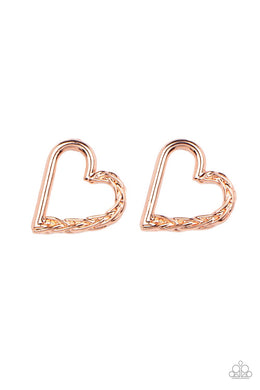 Cupid, Who? - Copper (Heart) Post Earring freeshipping - JewLz4u Gemstone Gallery