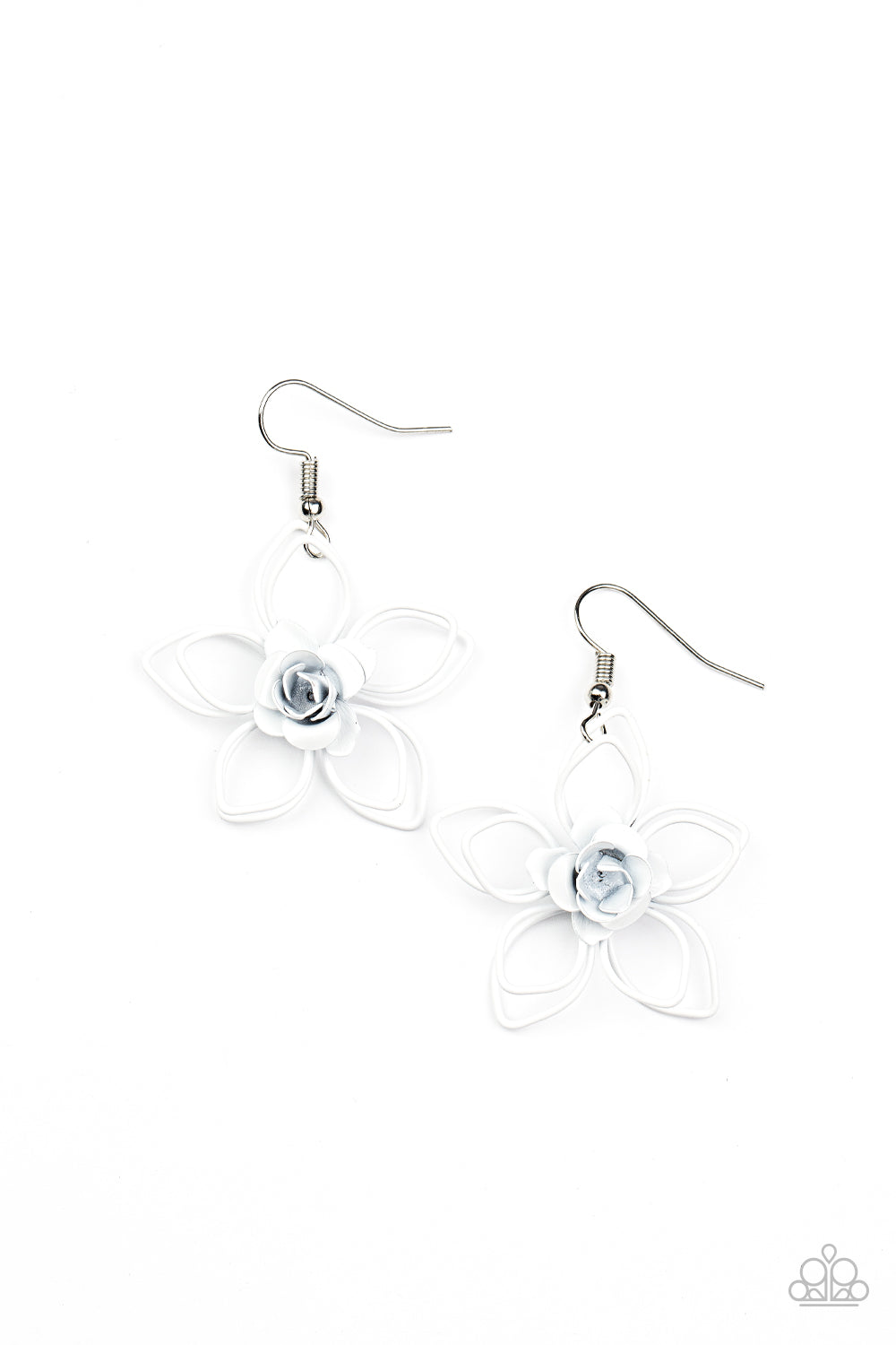 Botanical Bonanza - White Earring freeshipping - JewLz4u Gemstone Gallery