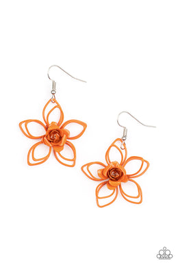 Botanical Bonanza - Orange Earring freeshipping - JewLz4u Gemstone Gallery