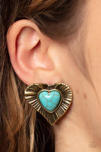 Load image into Gallery viewer, Rustic Romance - Brass Post Earring
