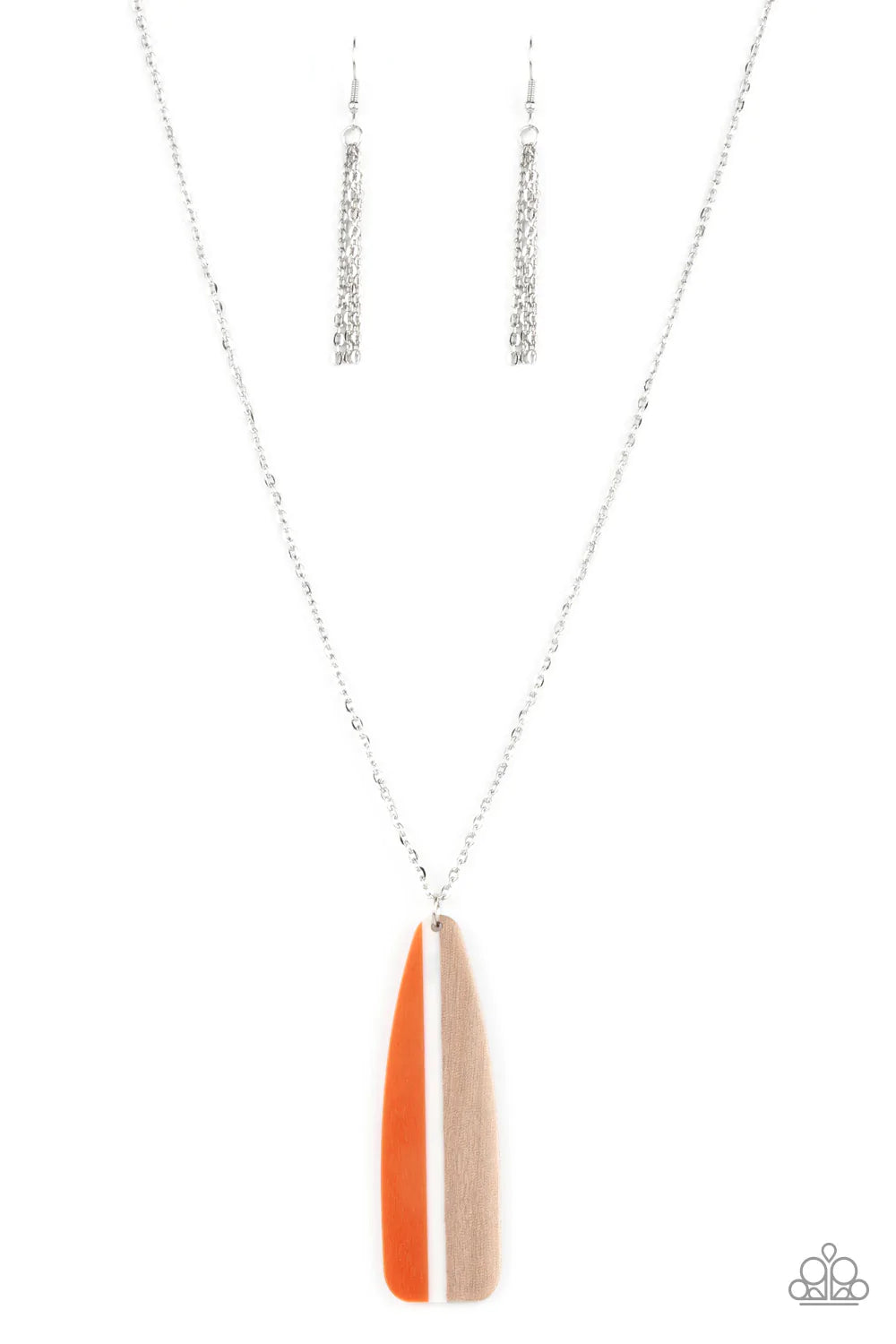 Grab a Paddle - Orange Necklace