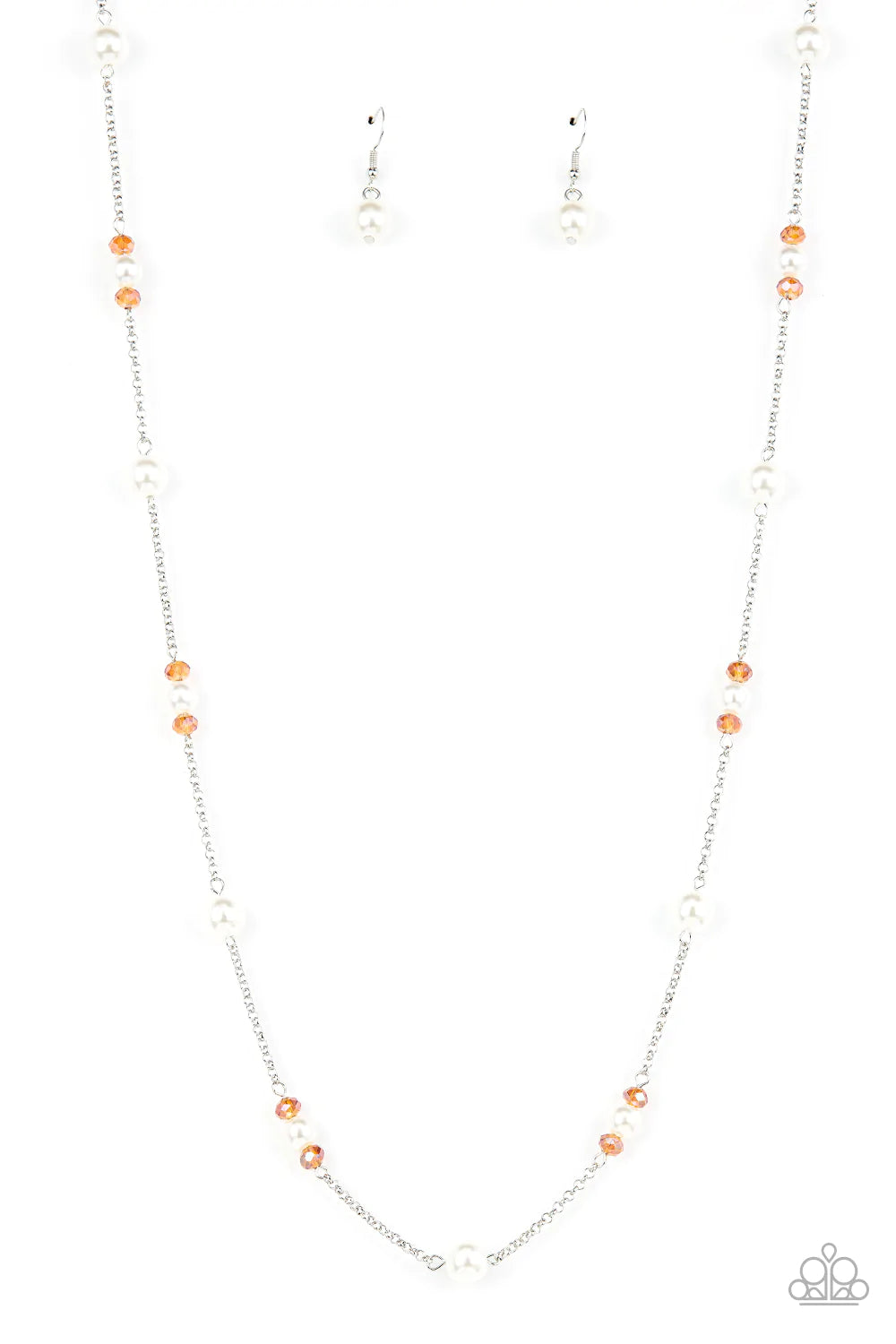 Keep Your Eye on the BALLROOM - Orange Necklace
