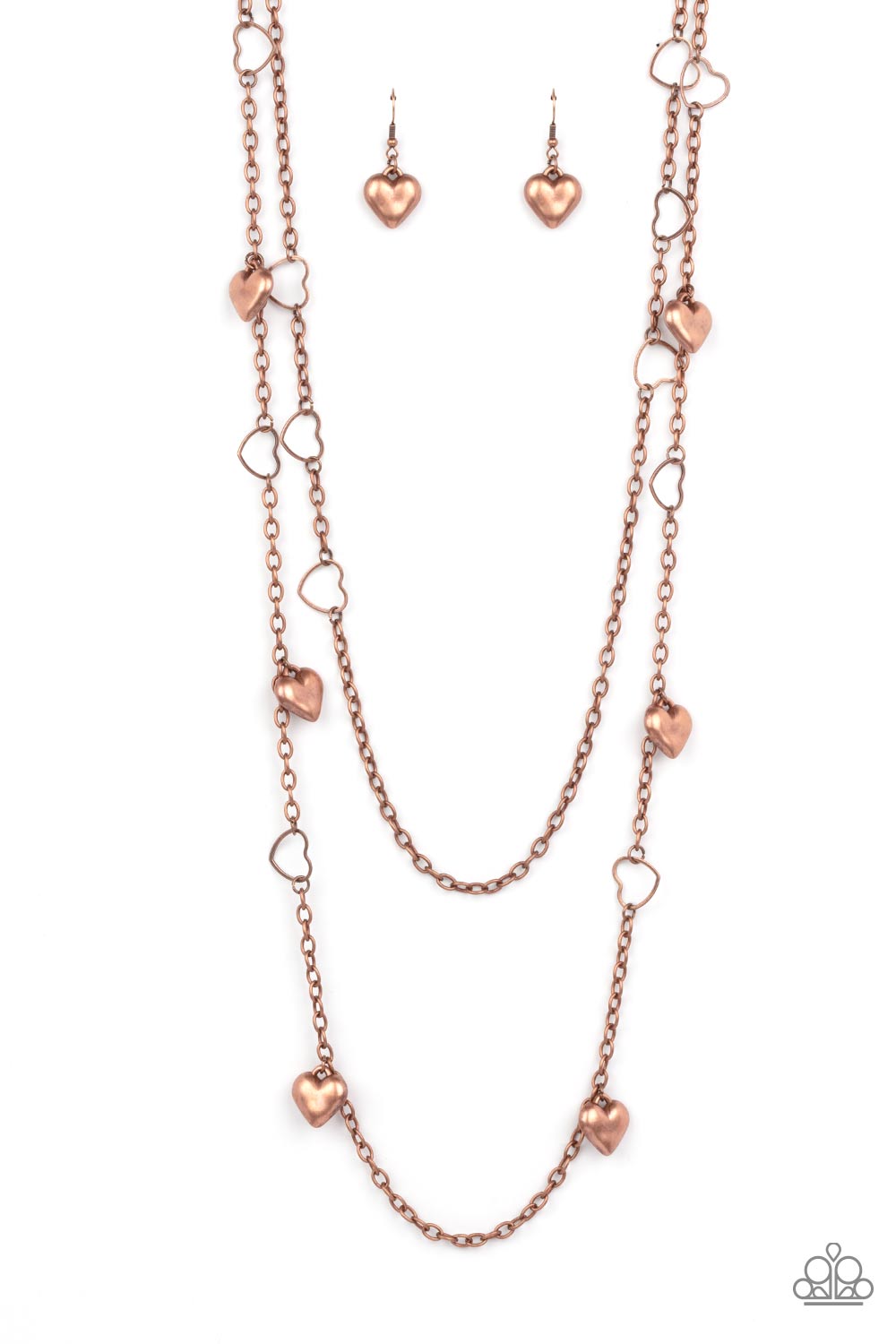 Chicly Cupid - Copper (Heart) Necklace freeshipping - JewLz4u Gemstone Gallery