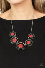 Load image into Gallery viewer, Elliptical Effervescence - Red Necklace
